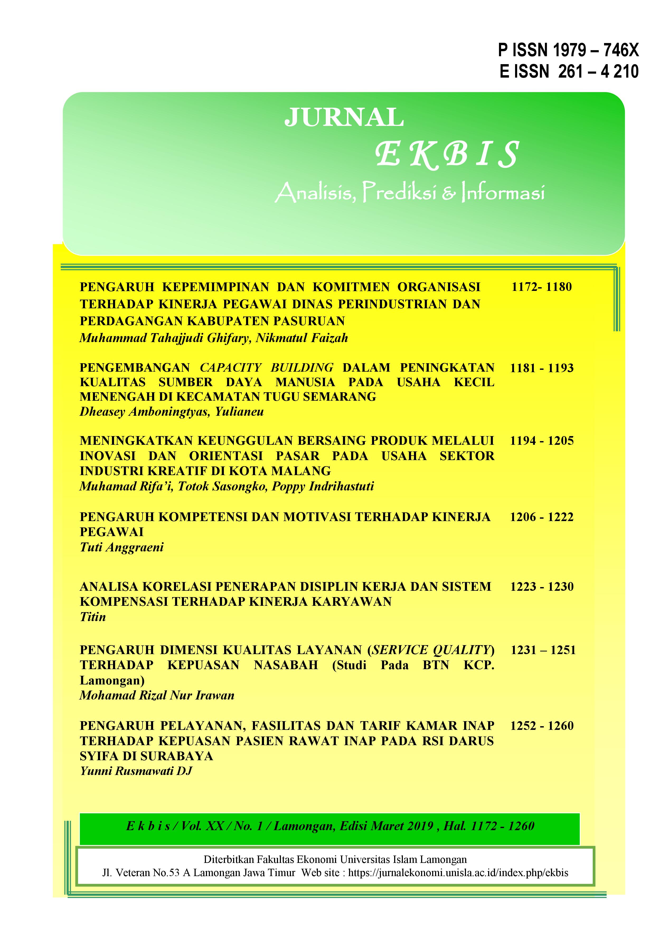 					View Vol. 20 No. 1 (2019): Jurnal Ekbis : Analisis,Prediksi dan Informasi
				