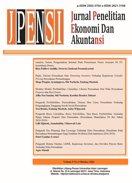 					Lihat Vol 6 No 2 (2021): JURNAL PENELITIAN EKONOMI DAN AKUNTANSI (JPENSI)
				